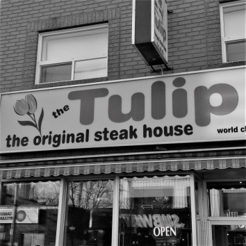 toronto - queen & coxwell - the tulip restaurant - b/w
